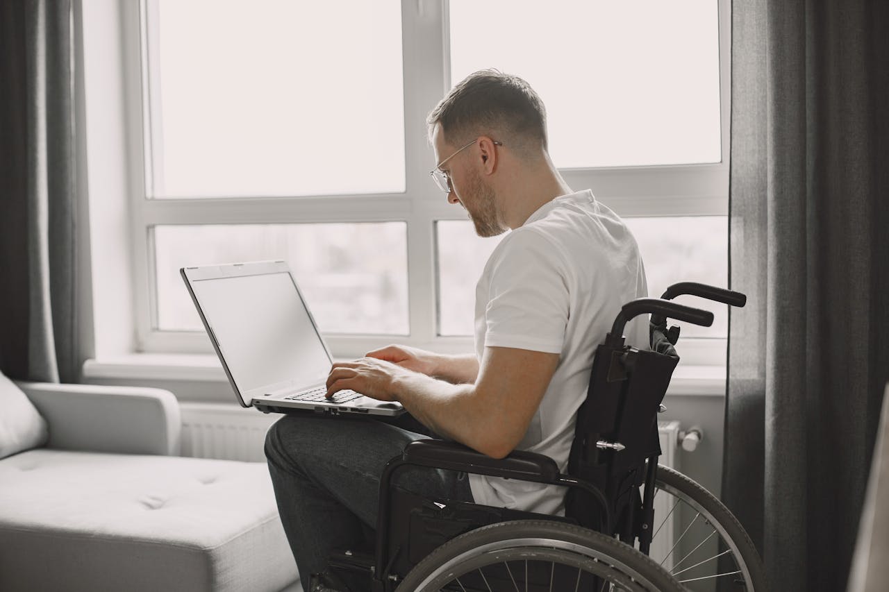 A Woman Using a Laptop